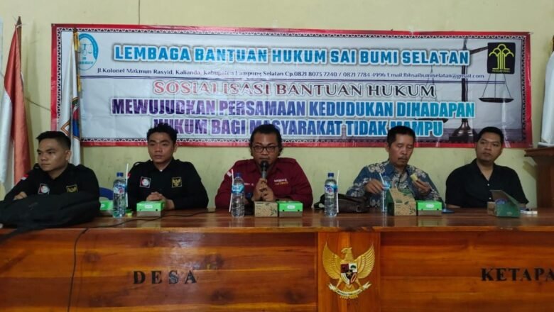 Sosialisasi Bantuan Hukum untuk Warga Kurang Mampu di Desa Ketapang