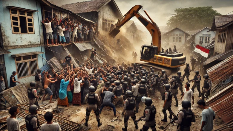 Habis Tak Bersisa! Bulldozer Hancurkan Rumah Warga di Lampung