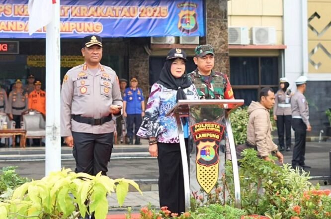 Wali Kota Bandar Lampung Pimpin Apel Gelar Pasukan Operasi Ketupat 2025