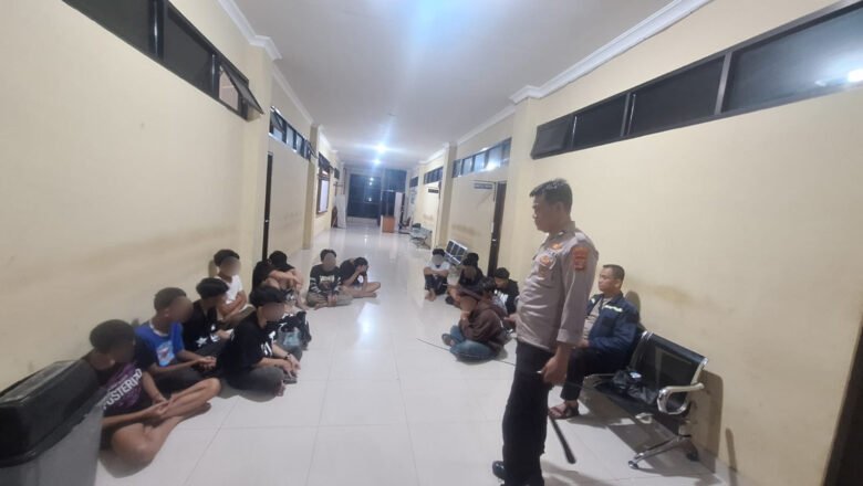 Polresta Bandar Lampung Amankan 13 Remaja Tawuran, 5 Ditetapkan Tersangka Kepemilikan Sajam