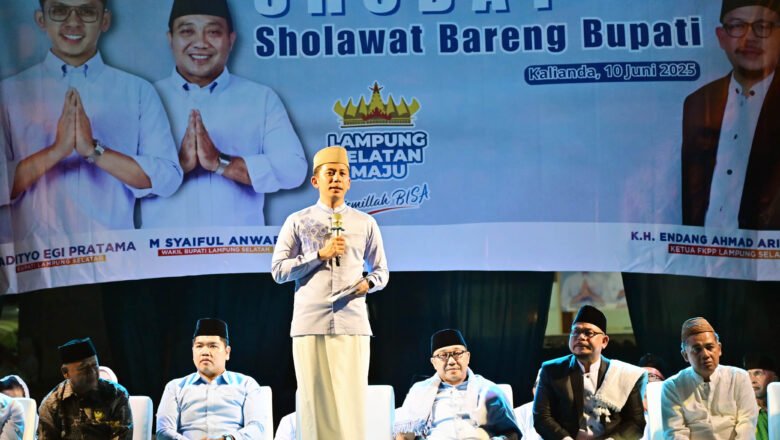 Suasana Syahdu Iringi Shobat Bareng Bupati di Rest Area Masjid Agung Kalianda